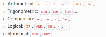 Q raster calculator operators