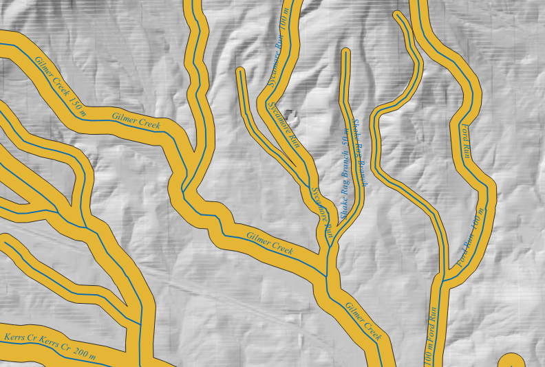 attribute controlled buffer distance