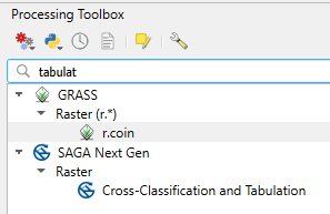 searching for tabulate areas
